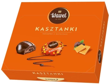 Bombonierka Wawel Kasztanki, kakaowy z wafelkami, 330g