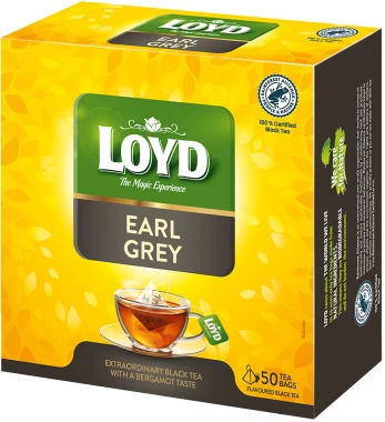 Herbata czarna w piramidkach Loyd Earl Grey, 50 sztuk x 2g