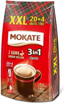 Kawa rozpuszczalna w saszetkach Mokate 3w1 Classic XXL, 24 sztuki x 17g