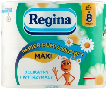 Papier toaletowy Regina Rumiankowy Maxi, 3-warstwowy, 4 rolki, biały