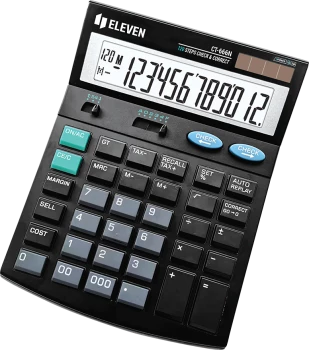 Kalkulator biurowy Eleven CT-666N, 12 cyfr, czarny
