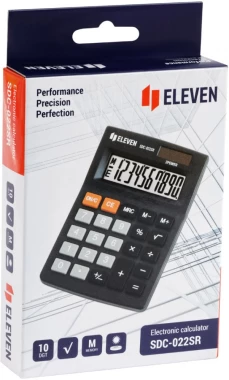 Kalkulator biurowy Eleven SDC-022SR, 10 cyfr, czarny