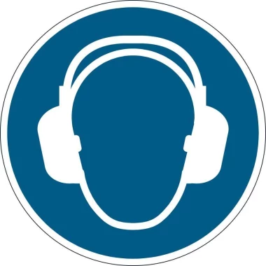 Naklejka podłogowa/znacznik Durable, symbol „Ochrona słuchu”, 1 sztuka