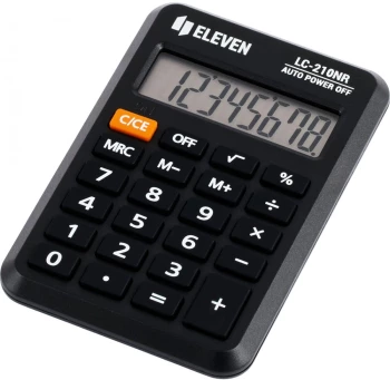 Kalkulator kieszonkowy Eleven LC-210NR, 8 cyfr, czarny