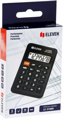 Kalkulator kieszonkowy Eleven LC-310NR, 8 cyfr, czarny