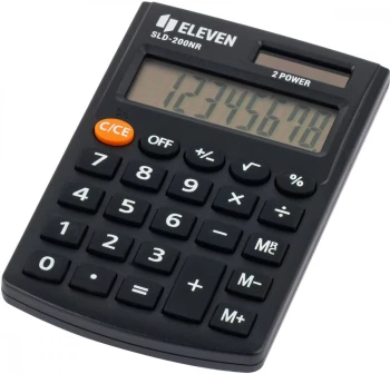 Kalkulator kieszonkowy Eleven SLD-200NR, 8 cyfr, czarny