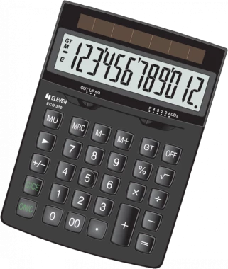Kalkulator biurowy Eleven ECC-310, ekologiczny, 12 cyfr, czarny
