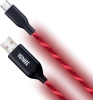 Kabel USB - USB typ C Yenkee YCU 341 RD, LED, 1m, czerwony
