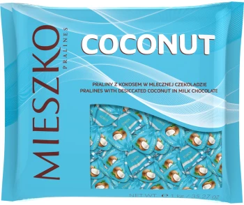 Praliny Mieszko Klejnoty Coconut, czekoladowy z nadzieniem kokosowym, 1kg