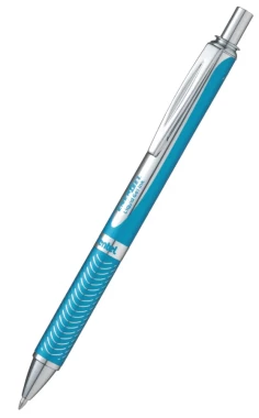 Pióro kulkowe Pentel EnerGel BL407, 0.7mm, w etui, niebieski, obudowa błękitna