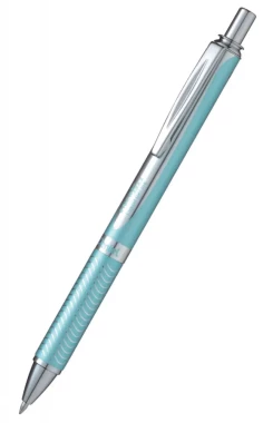 Pióro kulkowe Pentel EnerGel BL407, 0.7mm, w etui, niebieski, obudowa jasnoniebieska