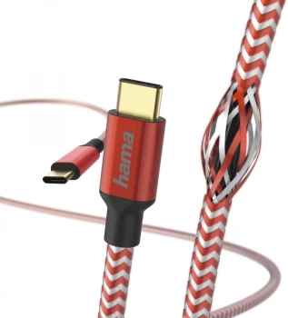 Kabel ładujący Hama Reflected USB Type-C - USB Type-C, 1.5m, czerwony