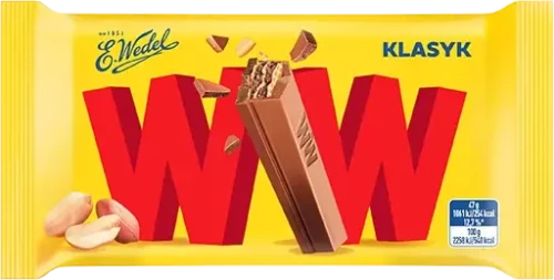 Wedel Baton WW, orzechowy w czekoladzie, 47g