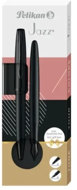 Zestaw Pelikan Jazz Noble Elegance Carbon, pióro wieczne + długopis, czarny