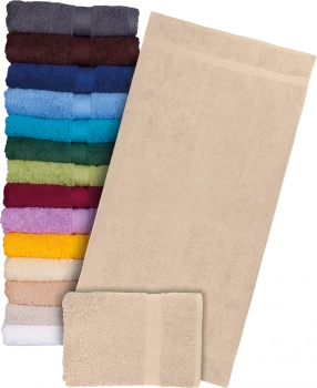 Ręcznik Reis T-soft, bawełna frotte, 70x140cm, 500g/m2, beżowy