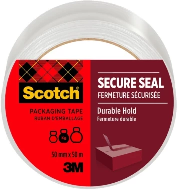 Taśma pakowa Scotch Secure Seal, 50mmx50m, przezroczysty