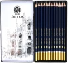 Ołówki do szkicowania Astra Artea, w metalowym pudełku, mix 12 sztuk