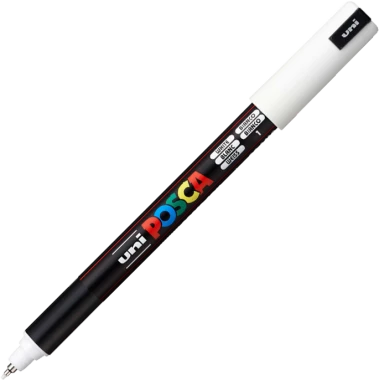 Marker z farbą plakatową Posca PC-1MR, 0.7mm, biały
