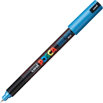 Marker z farbą plakatową Posca Metallic PC-1MR, 0.7mm, niebieski