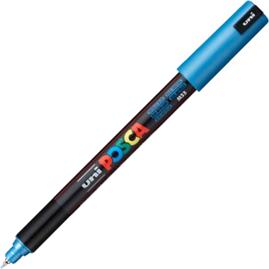 Marker z farbą plakatową Uni Posca Metallic PC-1MR, 0.7mm, niebieski