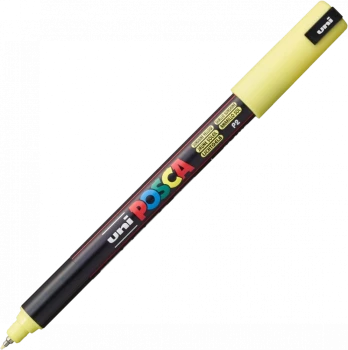 Marker z farbą plakatową Uni Posca PC-1MR, 0.7mm, pastelowy żółty