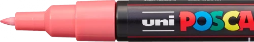 Marker z farbą Uni Posca PC-1M, okrągła, 0.7mm, koralowy