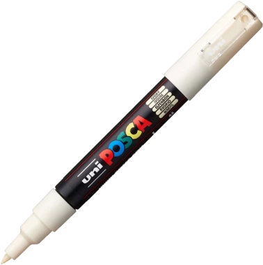 Marker z farbą Uni Posca PC-1M, okrągła, 0.7mm, kość słoniowa