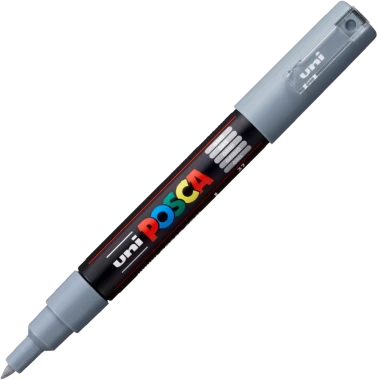 Marker z farbą Uni Posca PC-1M, okrągła, 0.7mm, szary
