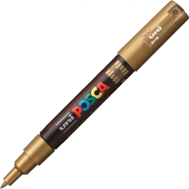 Marker z farbą Posca PC-1M, okrągła, 0.7mm, złoty