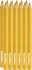 Kredki Bambino, w oprawie drewnianej, trójkątne, 12 sztuk, żółty