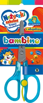 Nożyczki dla dzieci Bambino, dla leworęcznych, z odbojnikiem, mix kolorów