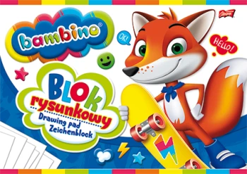 Blok rysunkowy Bambino, A4, 20 kartek, biały