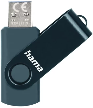 Pendrive Hama Rotate, 64GB, obracany, USB 3.0, niebieski