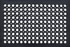 Wycieraczka ażurowa Krystynka, z najazdem, gumowa, 60x40x1.3cm, czarny