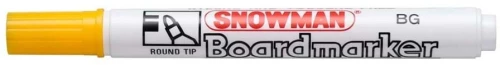 Marker suchościeralny Snowman Boardmarker, okrągła, 1.5-3mm, żółty