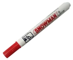 Marker permanentny Snowman, okrągła, czerwony