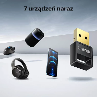 Adapter Bluetooth 5.3 USB-A Unitek B105A, czarny