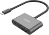 Adapter Unitek USB-C - HDMI 4K@30Hz i VGA FullHD, szary
