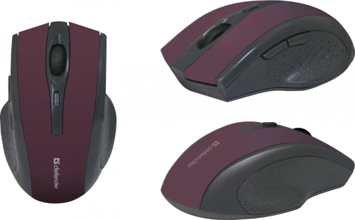 Mysz bezprzewodowa Defender Accura MM-665 RF, optyczna, burgund