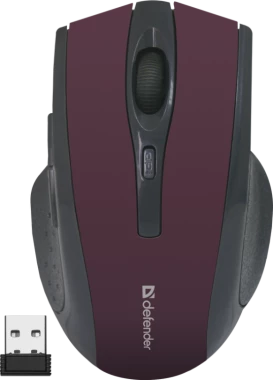Mysz bezprzewodowa Defender Accura MM-665 RF, optyczna, burgund