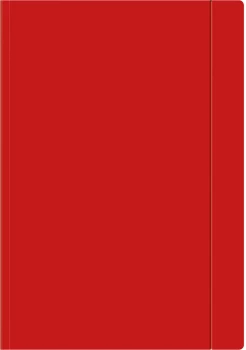 Teczka kartonowa z gumką Interdruk, A4 +, 300g/m2, czerwony
