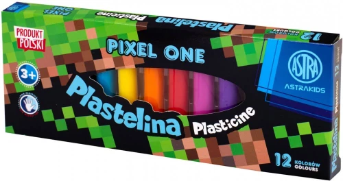 Plastelina Astra Astrakids Pixel One, 12 kolorów