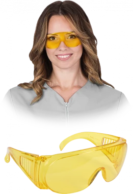 Okulary ochronne Reis Gog-Ice-Light, przeciwodpryskowe, żółty