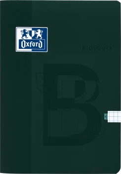 Zeszyt w kratkę Oxford Biologia, A5, miękka oprawa, 60 kartek, ciemnozielony