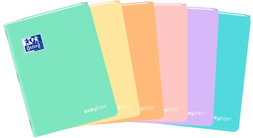 Zeszyt w kratkę Oxford easyBook Pastel, A5, 60 kartek, mix kolorów pastelowych