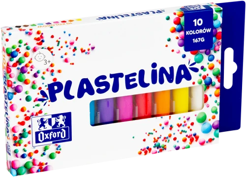 Plastelina Oxford mix kolorów, 10 kolorów, 167g