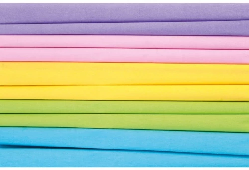 Bibuła marszczona Happy Color Pastel, 200x25 cm, 10 sztuk, mix kolorów