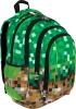 Plecak szkolny St.Right  BP4 PX, czterokomorowy, 26l, 43x32x20cm, brązowo-zielony