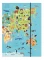 Teczka kartonowa z gumką Derform Mapa Świata- Zwierzęta, A4, 3mm, mix kolorów