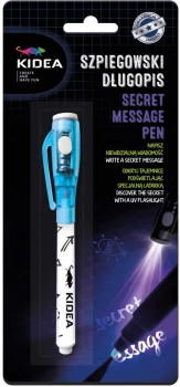 Długopis szpiegowski Kidea, z lampką UV, mix kolorów